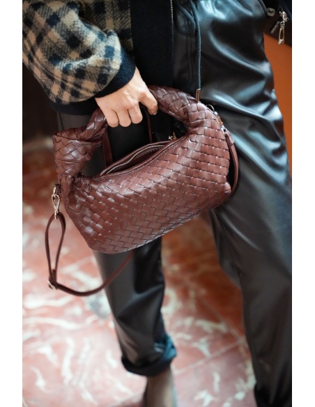 Sac Tressé Chocolat NAO