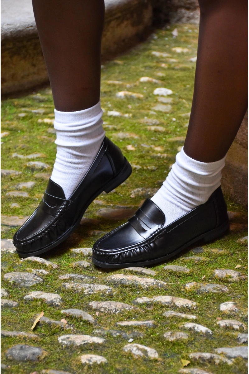 igdandco MOCASI NOIR CHAUSSURE FEMME