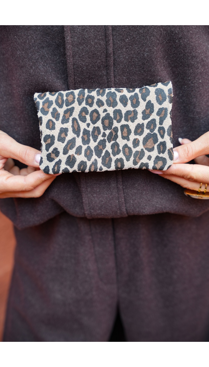 Pochette Léopard Ecrue CELINE