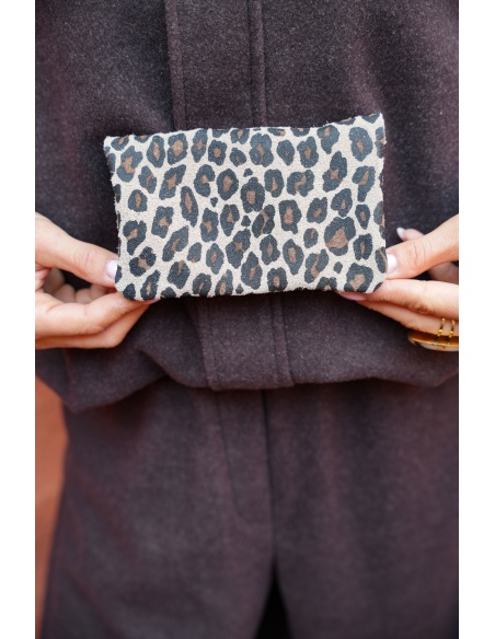 Pochette Léopard Ecrue CELINE