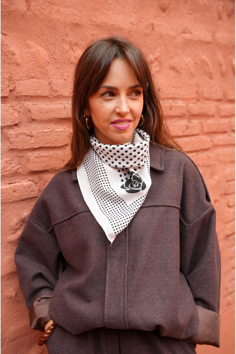 TANG TAMMY FLEURS BLANC FOULARD