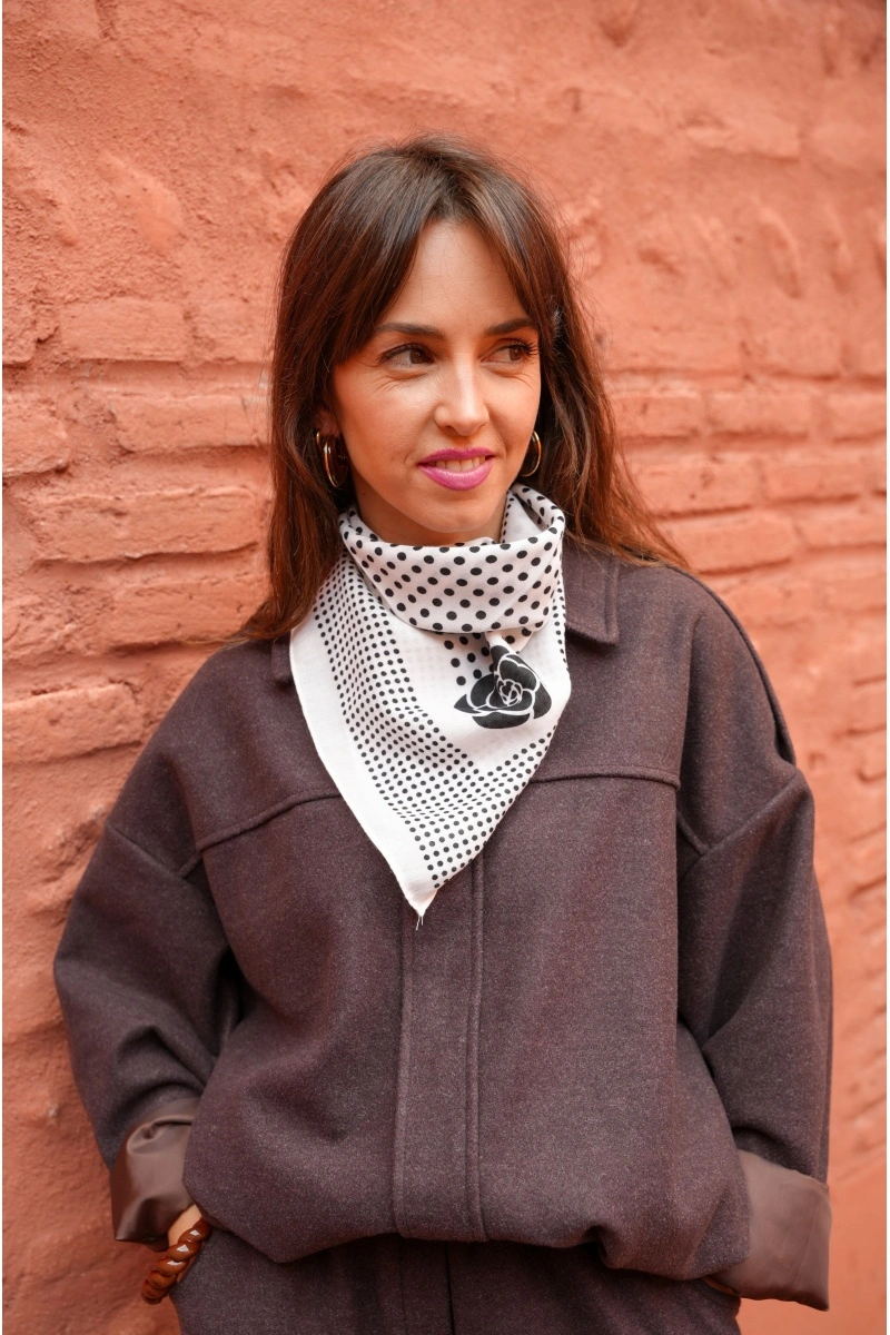 TANG TAMMY FLEURS BLANC FOULARD