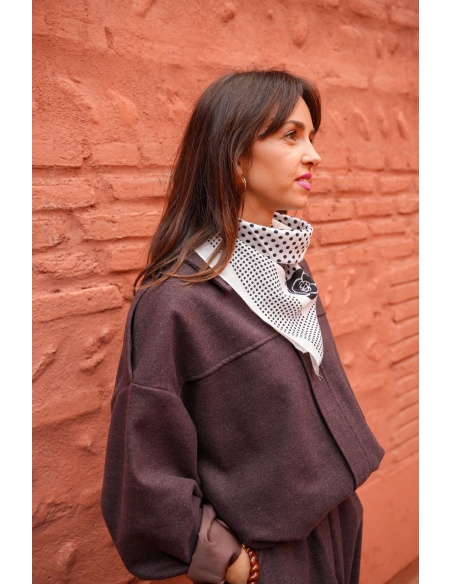 TANG TAMMY FLEURS BLANC FOULARD