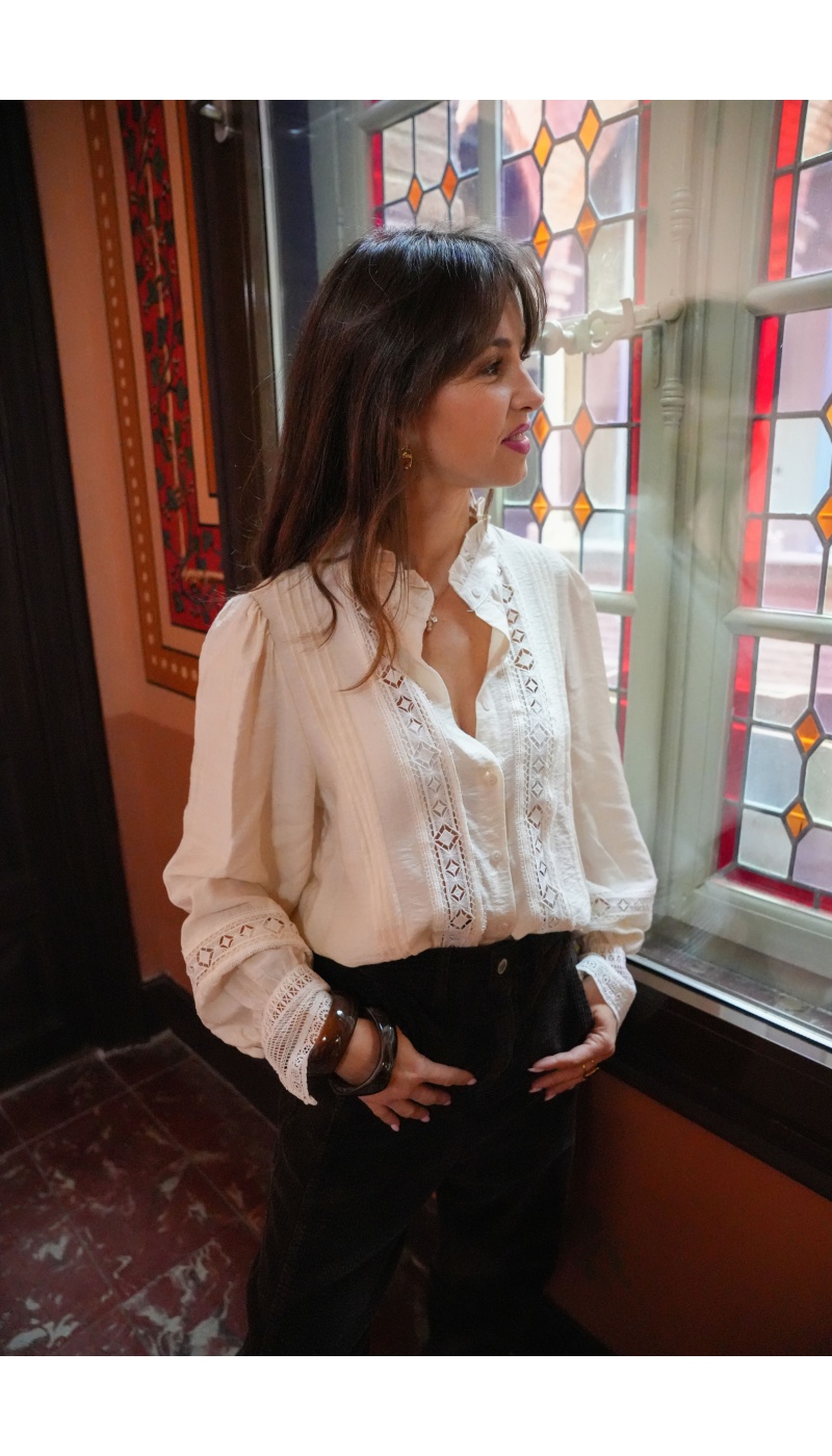 AGK BISOUS PROJECT DENTEL ECRU CHEMISIER