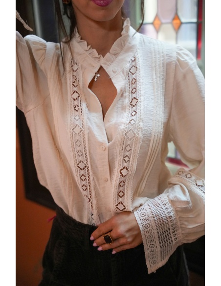 AGK BISOUS PROJECT DENTEL ECRU CHEMISIER