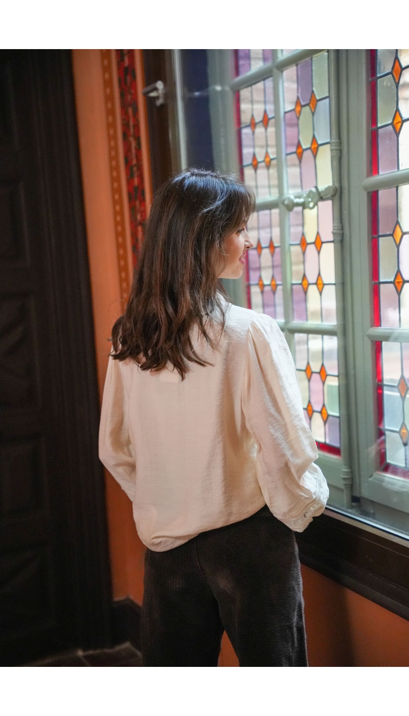 AGK BISOUS PROJECT DENTEL ECRU CHEMISIER