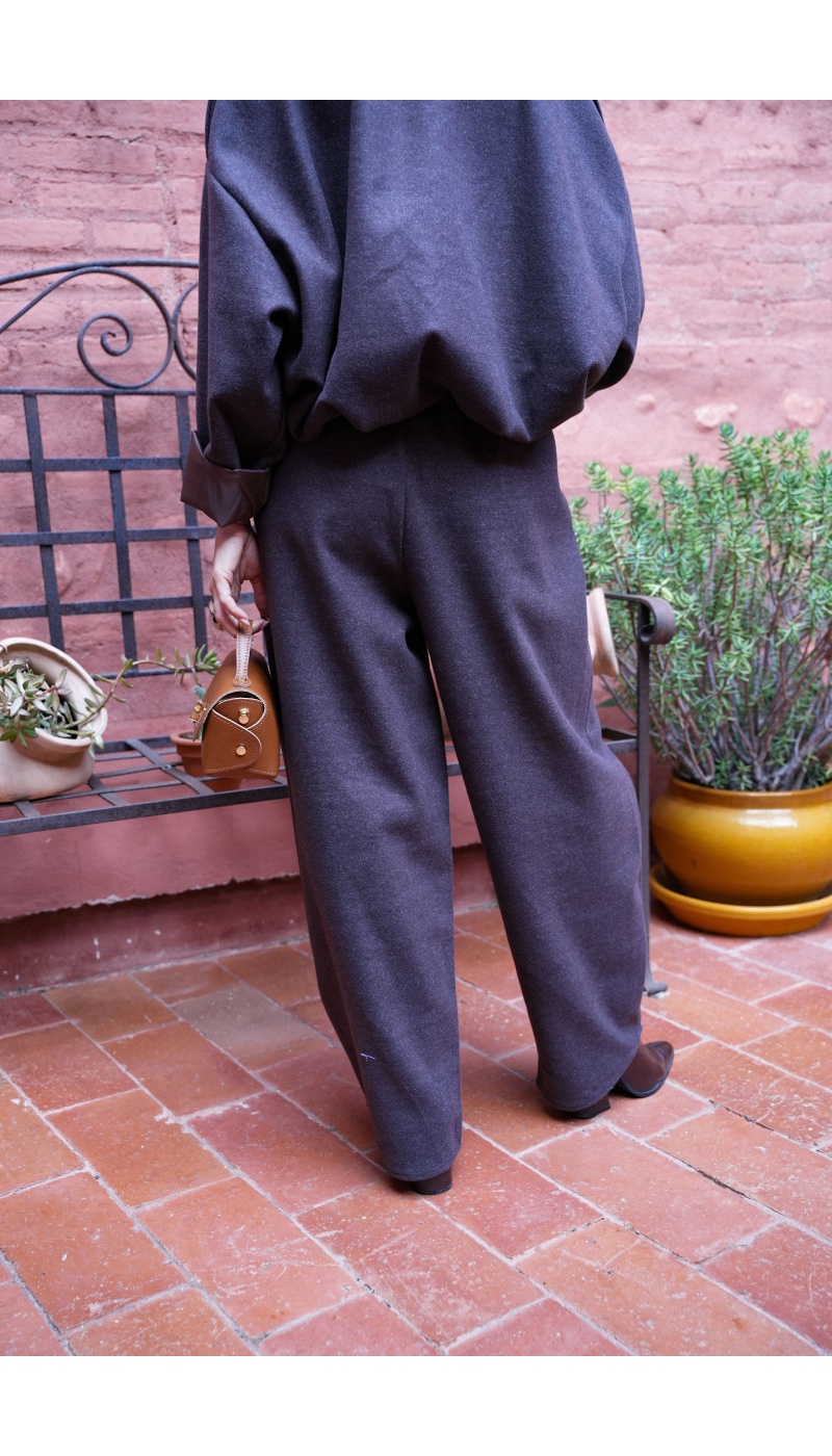 NOVA ANCLA  MARRON PANTALON FEMME