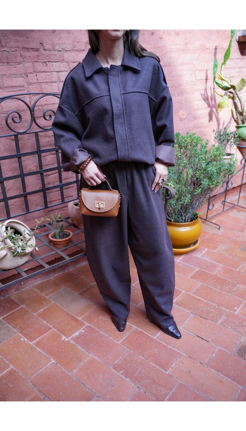 NOVA ANCLA  MARRON PANTALON FEMME