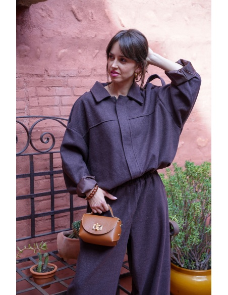 Veste Bouffante Marron LISE