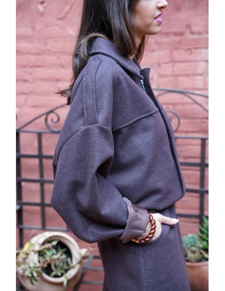 Veste Bouffante Marron LISE