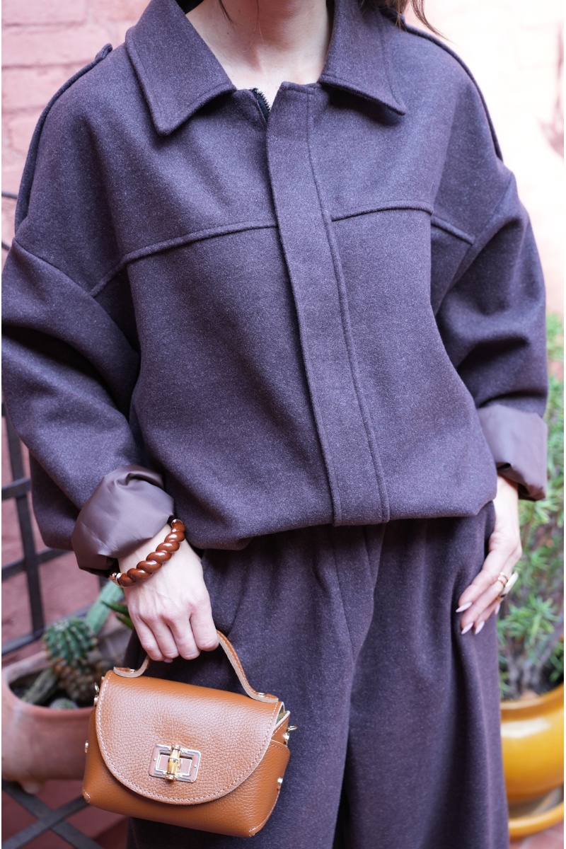 Veste Bouffante Marron LISE 2