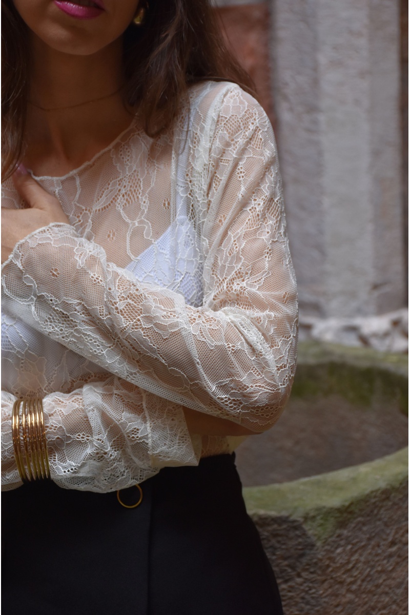 Haut Dentelle Ecru EMA 2