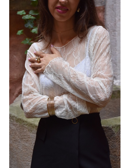 Haut Dentelle Ecru EMA