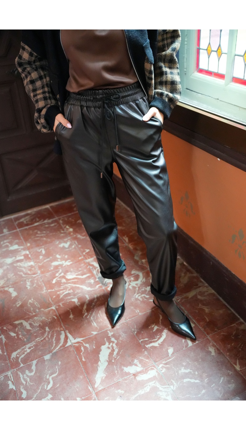 Pantalon Simili Noir VALENTINA