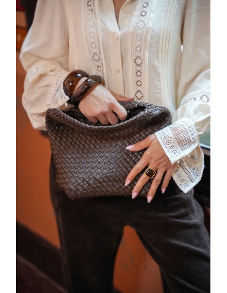 Sac Tressé Chocolat POPPY