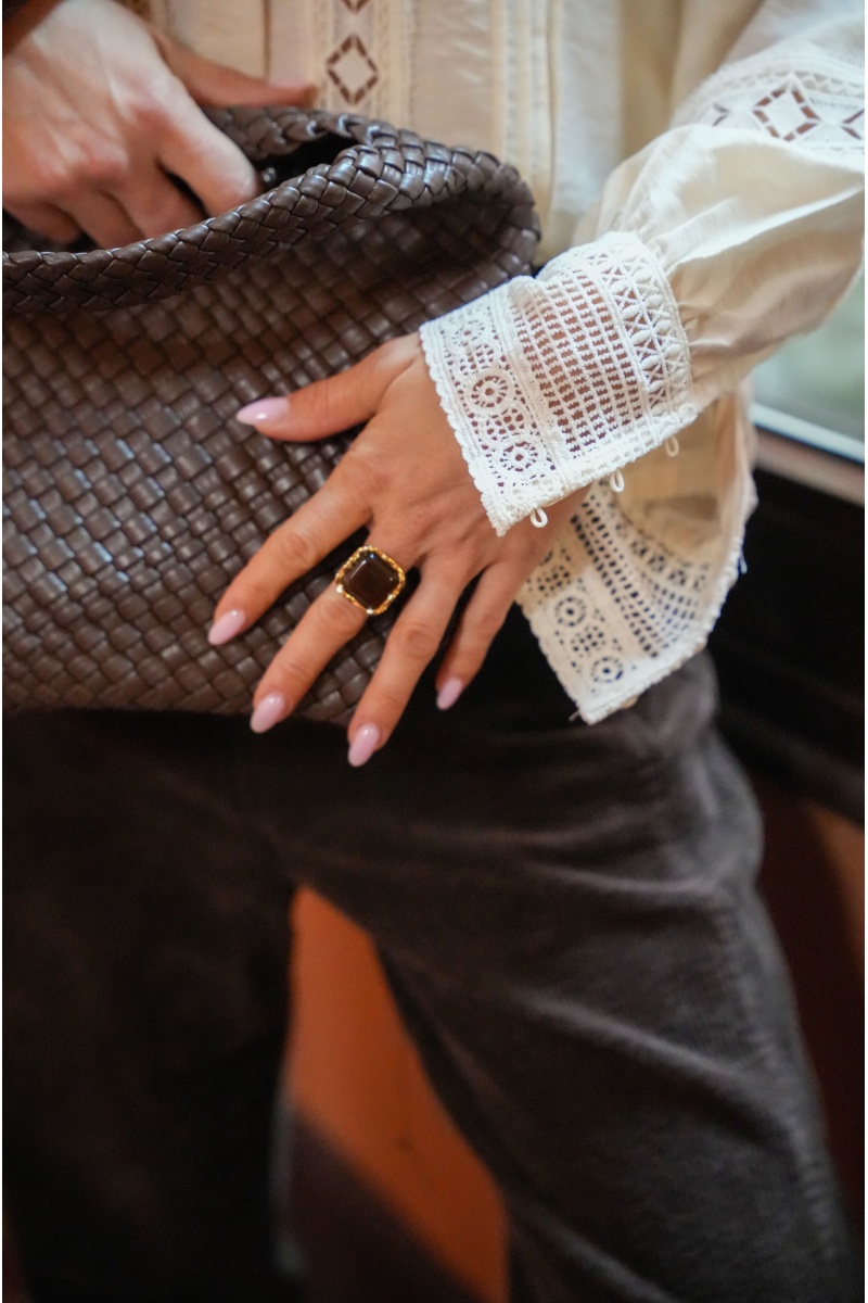 Sac Tressé Chocolat POPPY 2