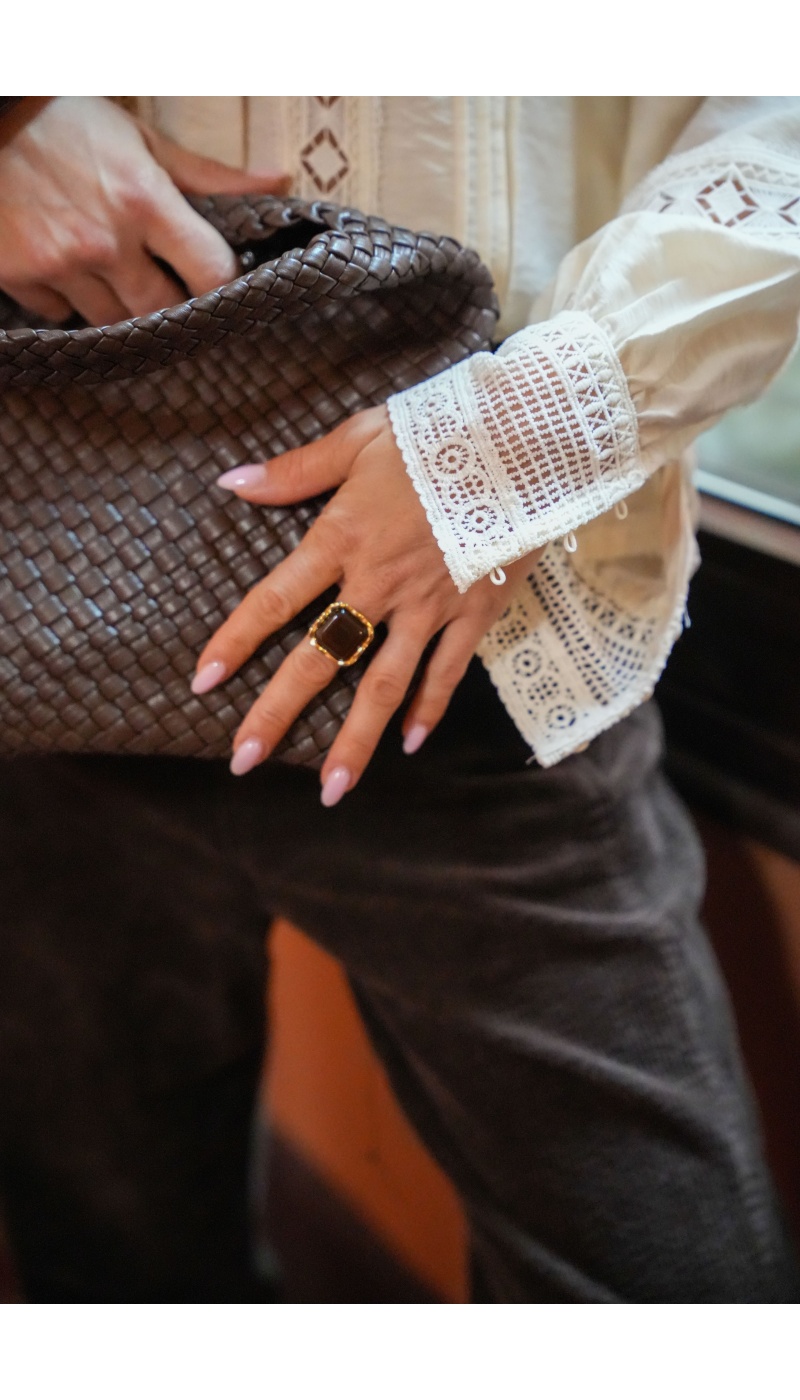 Sac Tressé Chocolat POPPY