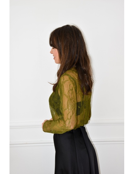 Haut Dentelle Olive EMA