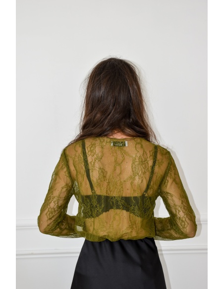 Haut Dentelle Olive EMA