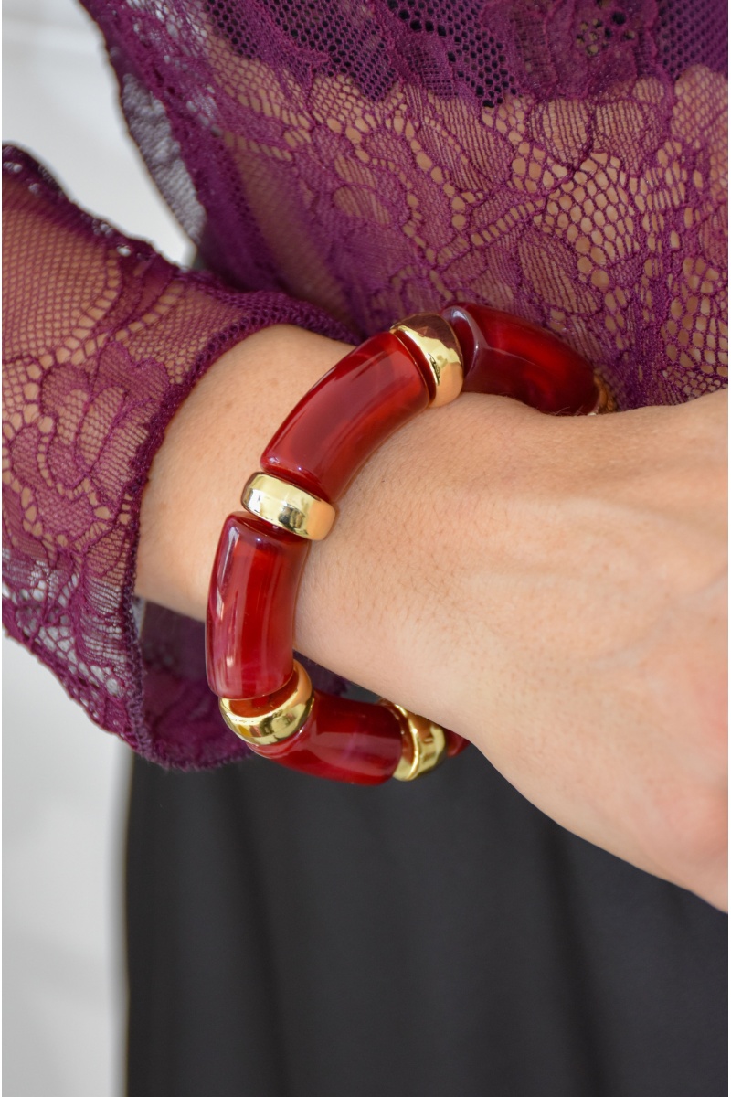Bracelet Marbré Bordeaux DAISY