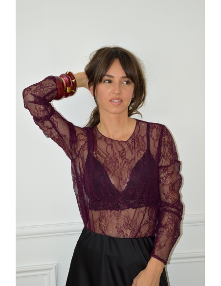 Haut Dentelle Violet EMA