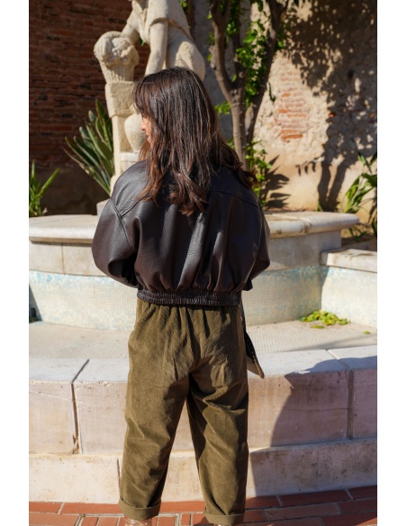 Veste Simili Marron ROXANE