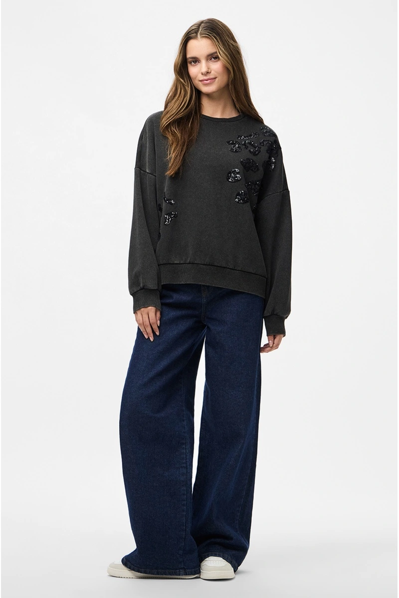 PIECES LEOSEQ BLACK SWEATS