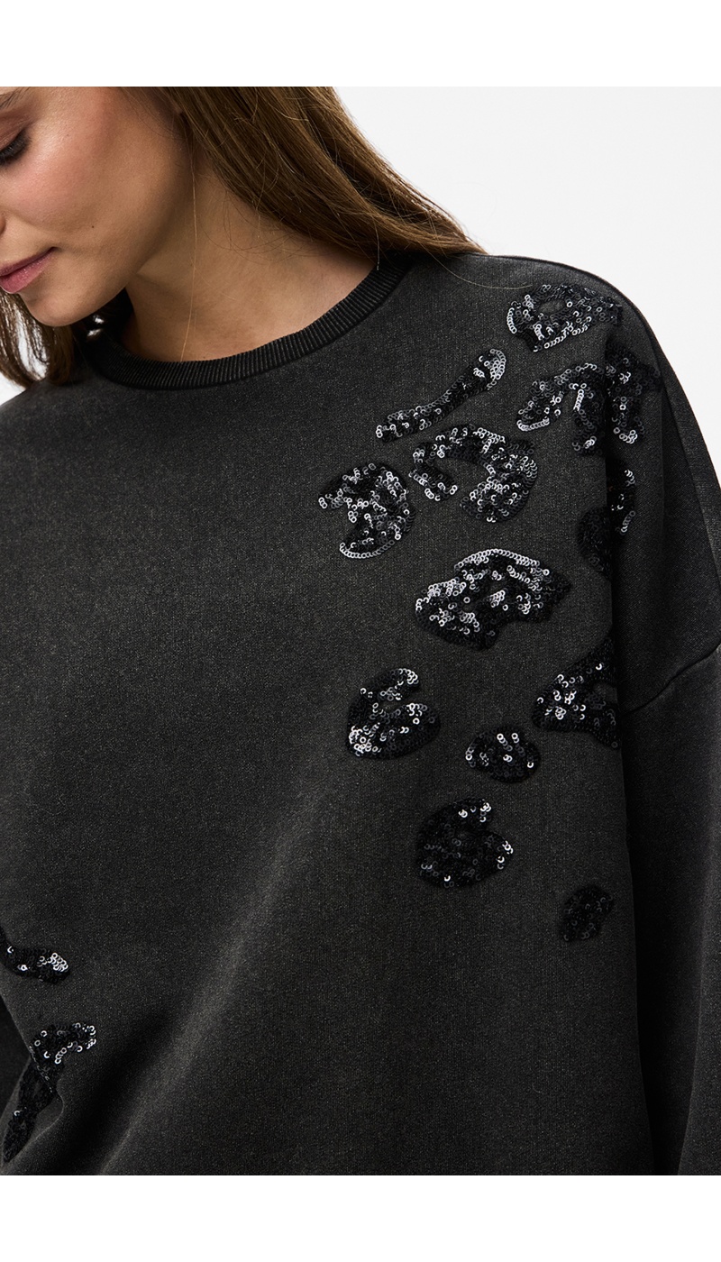 PIECES LEOSEQ BLACK SWEATS