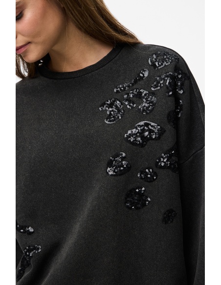 PIECES LEOSEQ BLACK SWEATS