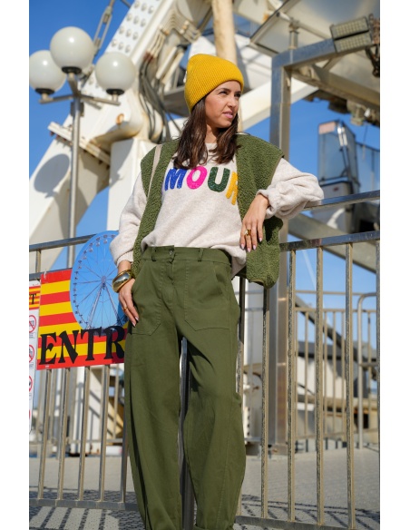 PRESSPLAY SANS M KAKI GILET FEMME