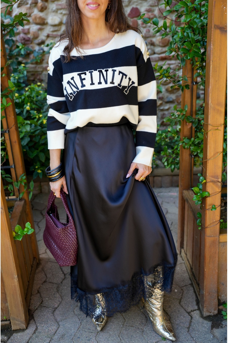 senes DENTEL NOIR JUPES FEMME