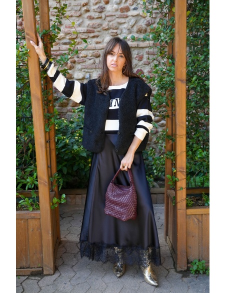 senes DENTEL NOIR JUPES FEMME