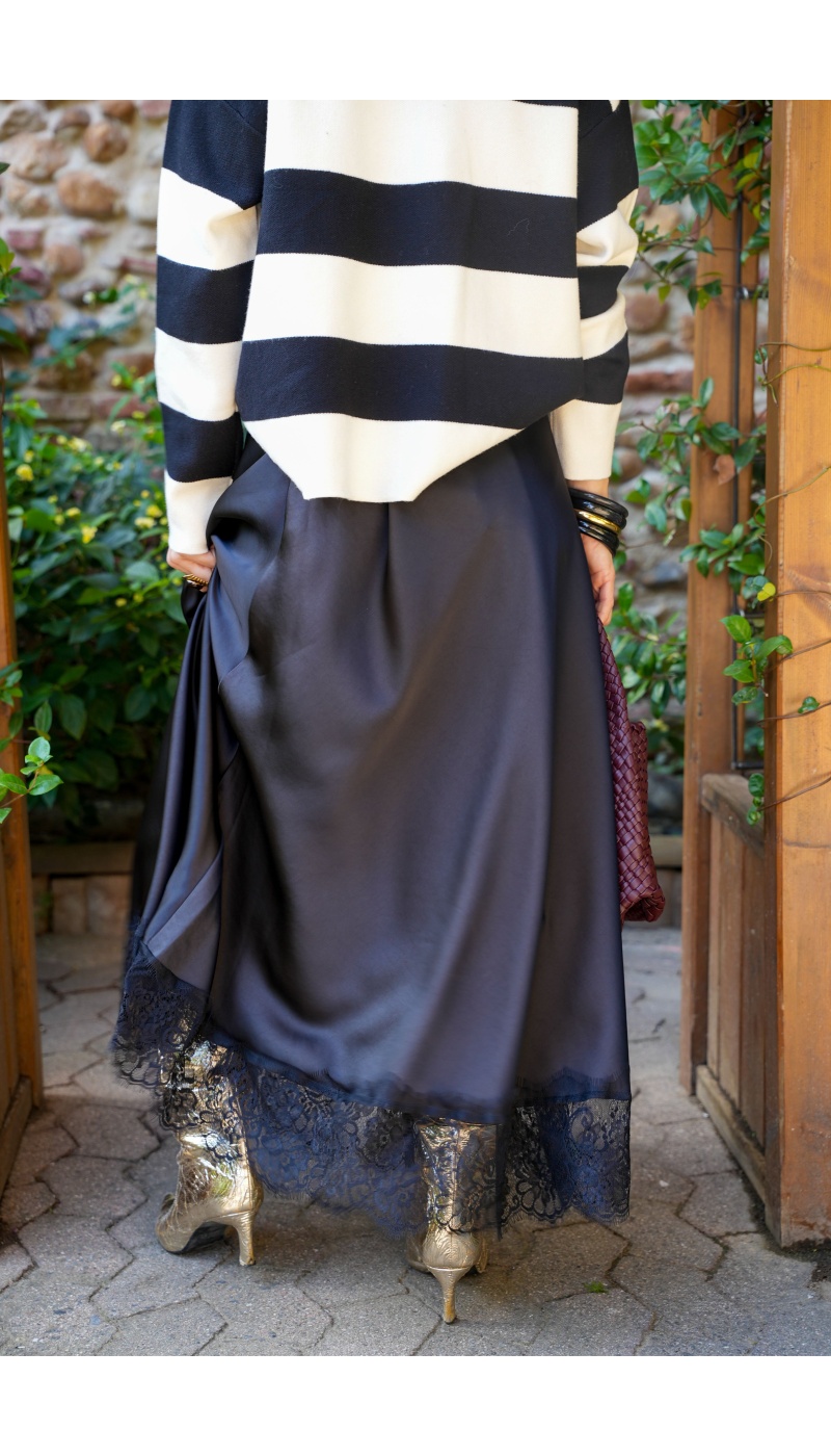 senes DENTEL NOIR JUPES FEMME