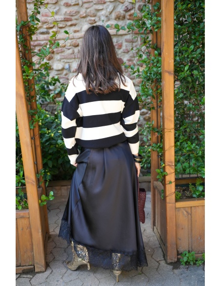 senes DENTEL NOIR JUPES FEMME