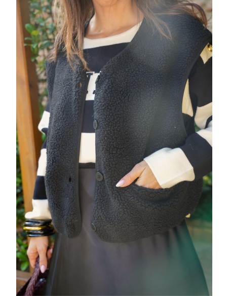 Gilet Moumoute Noir ALMA