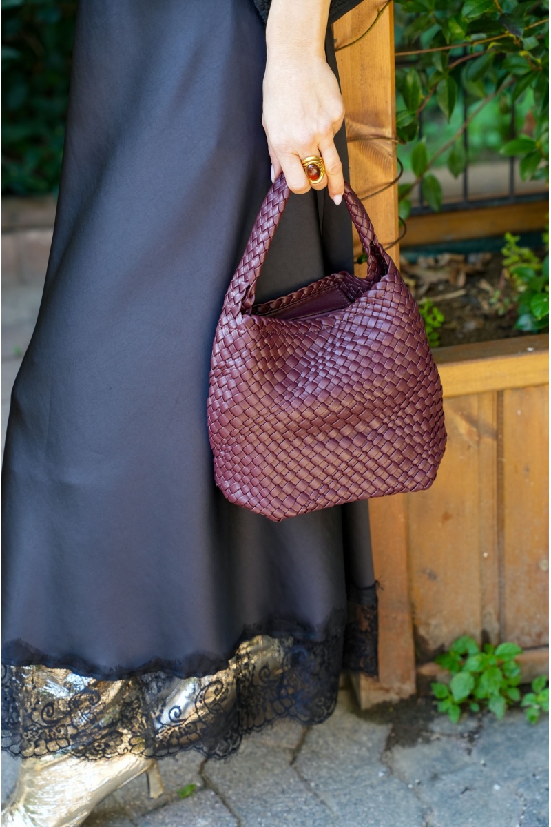 Sac Tressé Bordeaux POPPY 2