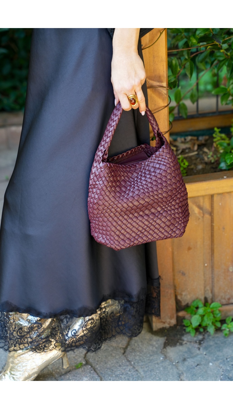 Sac Tressé Bordeaux POPPY