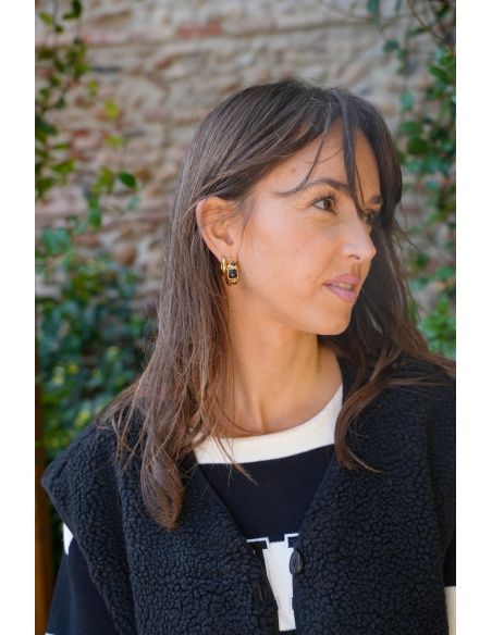 Boucles d'Oreilles Noires KYLLIE