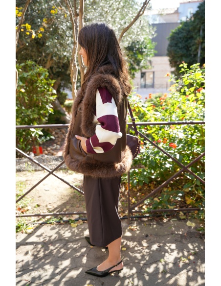 Veste Simili Chocolat LOLA