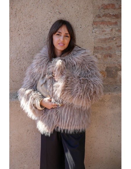 Veste Fourrure Beige ANOUK