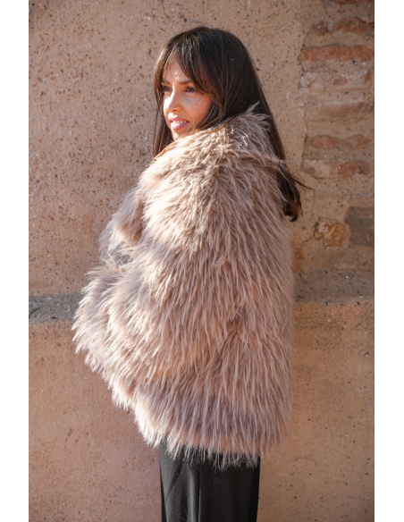 Veste Fourrure Beige ANOUK