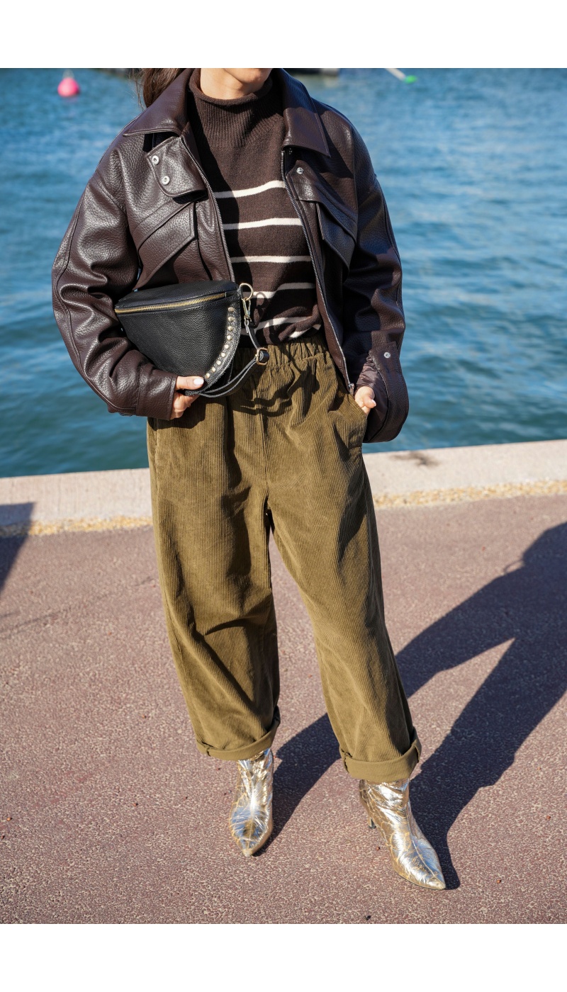 Pull Rayé Marron ABIGAIL