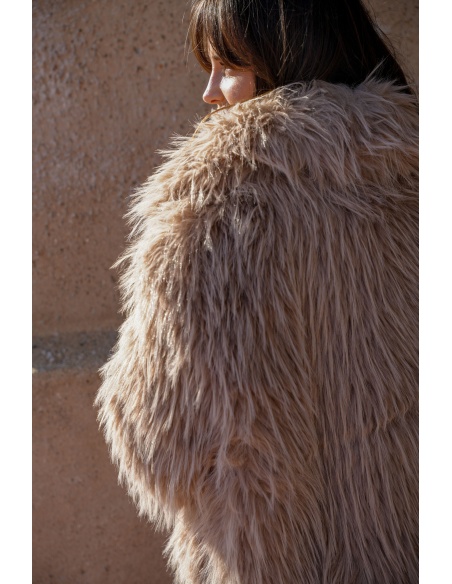 Veste Fourrure Beige ANOUK