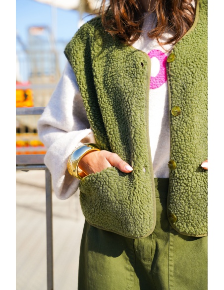 PRESSPLAY SANS M KAKI GILET FEMME