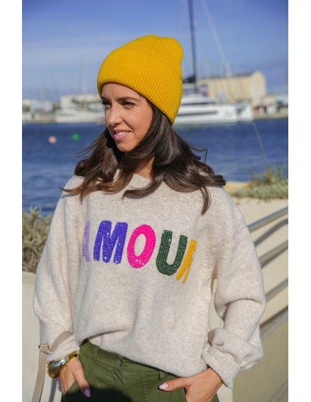 OLIVIA MODA AMOUR ECRU PULL FEMME