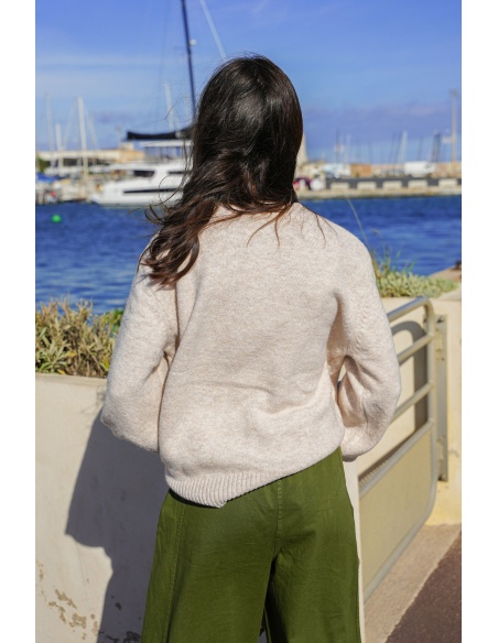 OLIVIA MODA AMOUR ECRU PULL FEMME