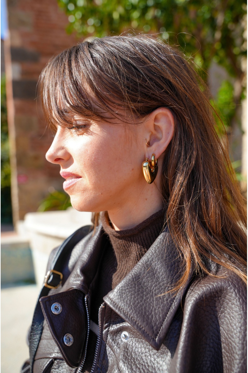Boucles Cœur Dorées EMILIE