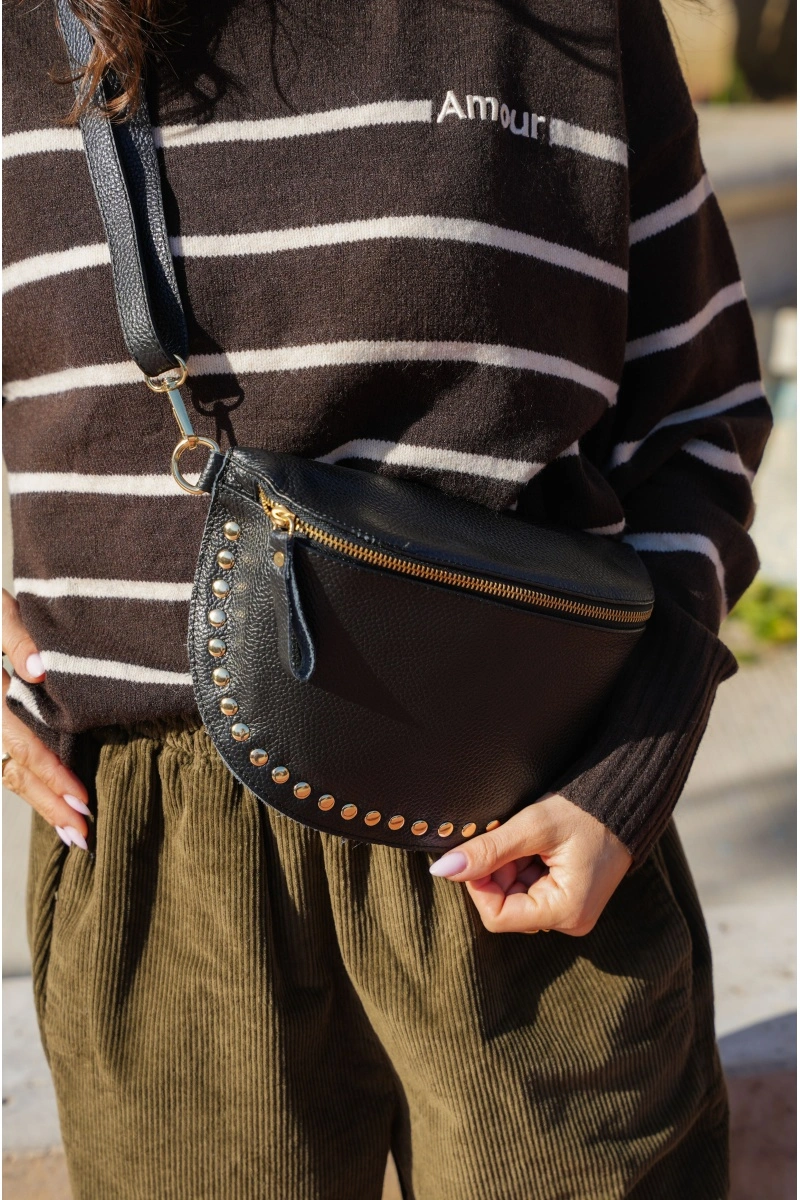 evelyn ashley CLOUT NOIR POCHETTE