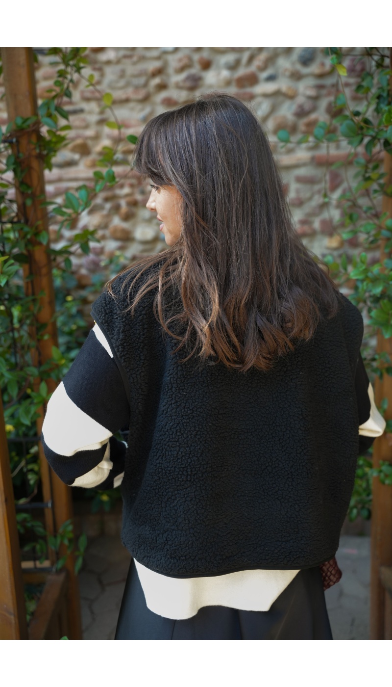 Gilet Moumoute Noir ALMA