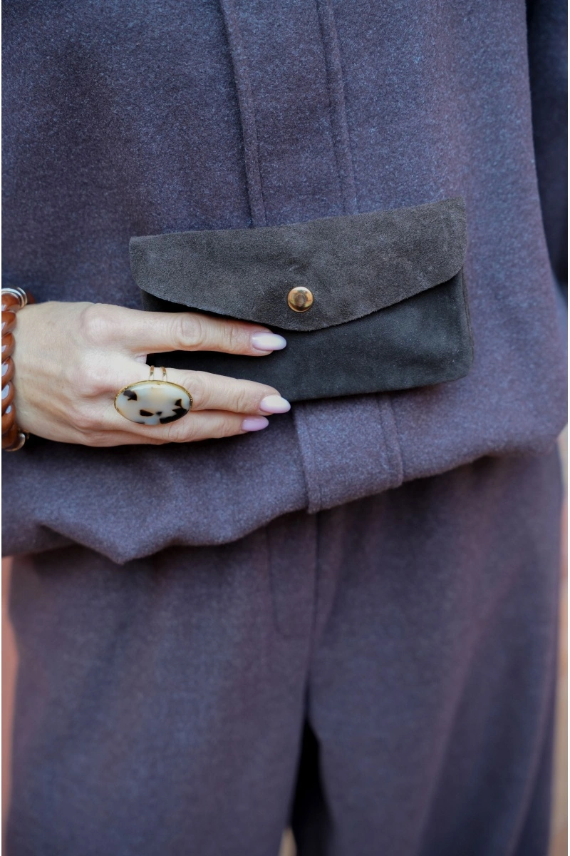 FLORA AND GEAN IMPORT MONNAI MARRON POCHETTE